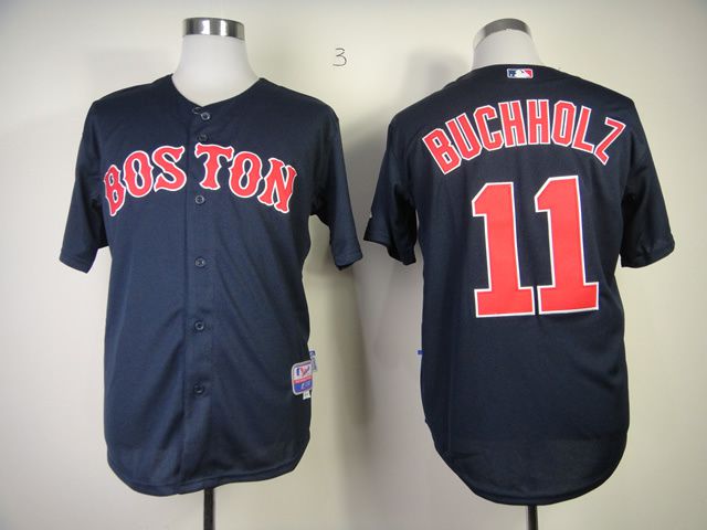 Men Boston Red Sox #11 Buchholz Blue MLB Jerseys->boston red sox->MLB Jersey